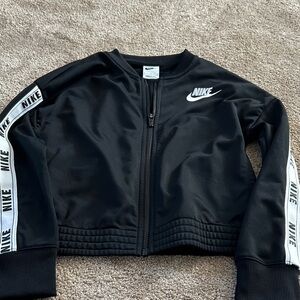 Nike Black and White Zip-Up Jacket